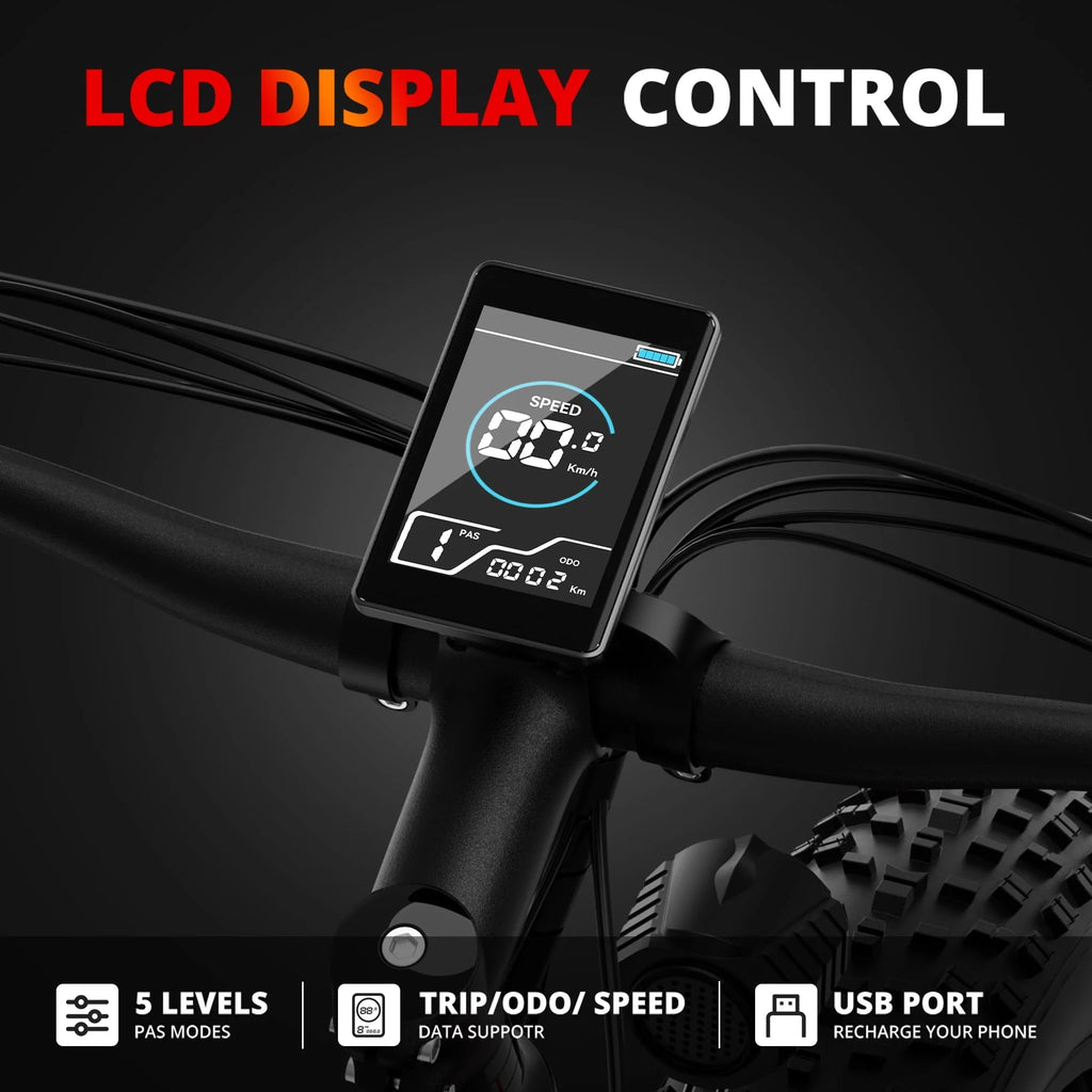 Electric Bike For Adults, 750W 720Wh, 26-Inch Fat Tires, 20 MPH, UL2849