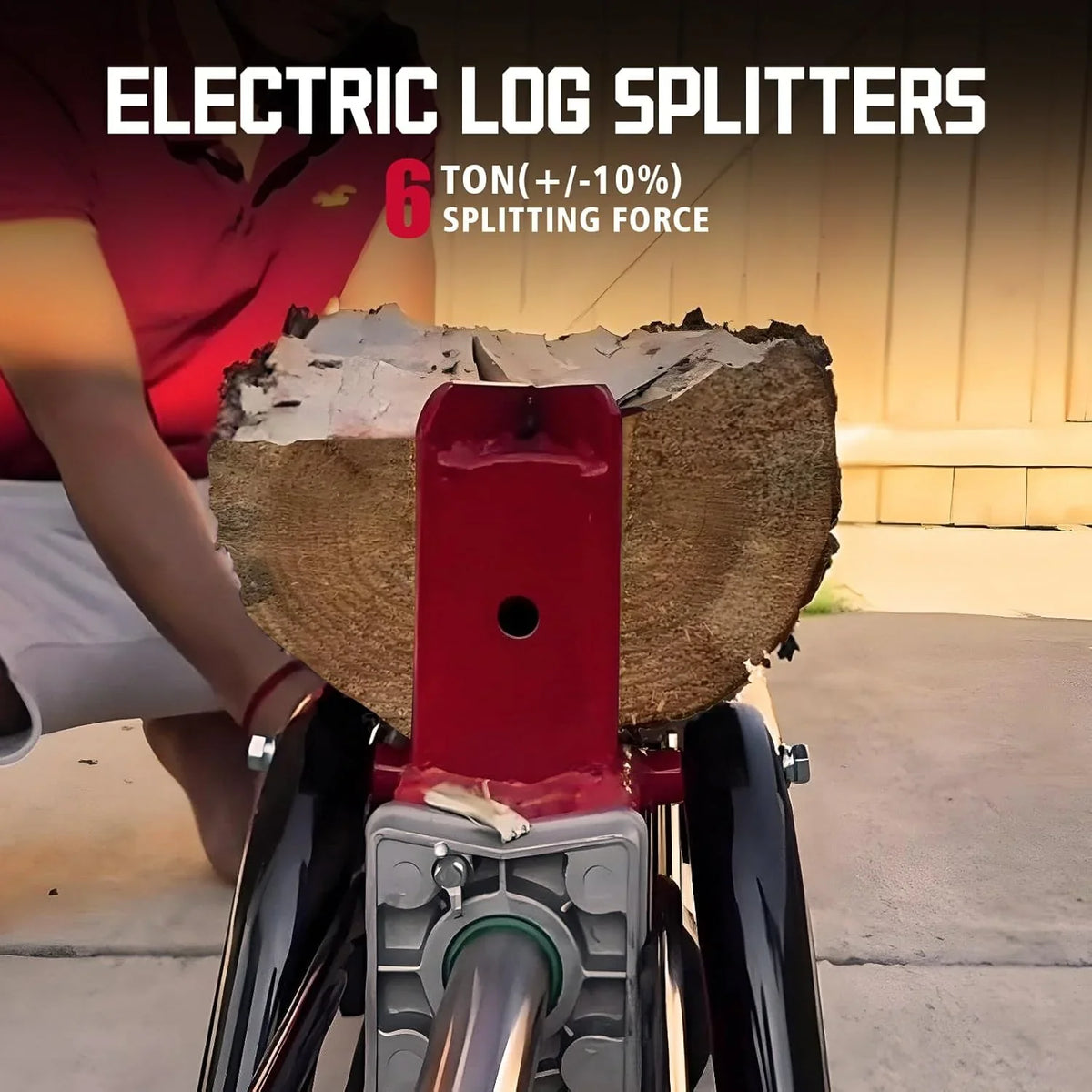 PowerSmart Electric Hydraulic Log Splitter 7-Ton, 15 Amp - DB6407