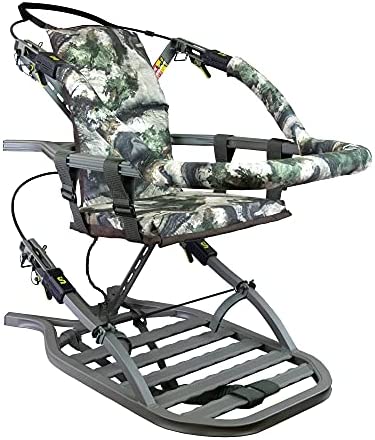 Aluminum Climbing Treestand With Padded Seat, 300 Lb. Capacity And Safety Harness