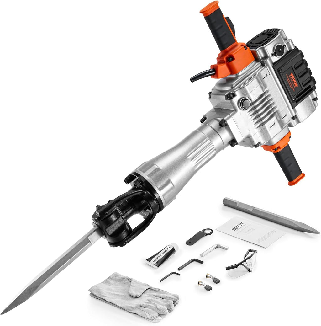 Electric Demolition Hammer 3500 Watts 110 V 13 Amps Yellow