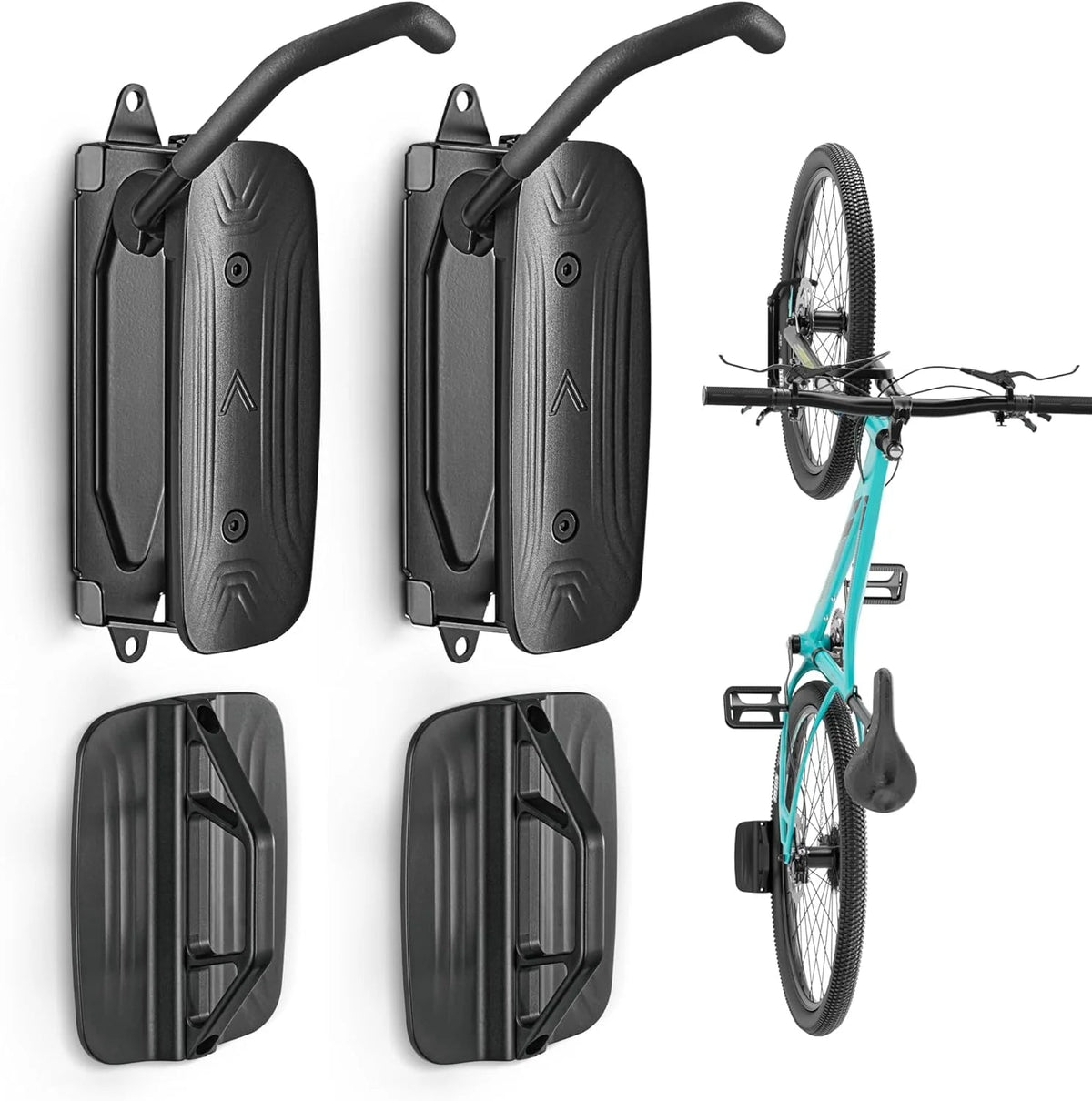 2-Pack Swivel Bike Wall Mount - Holds Up To 66 lbs