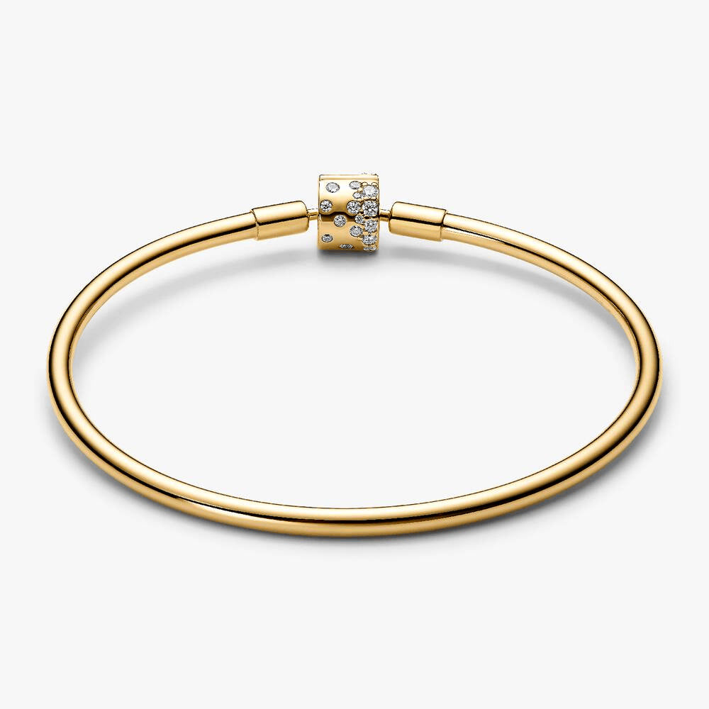 FINAL SALE - Sparkling Barrel Clasp Bangle