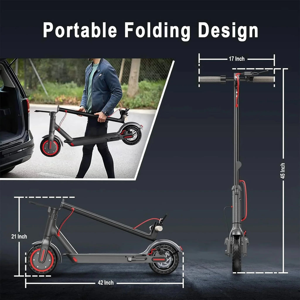 Roinside Electric Scooter, 8.5 in Solid Tires, 350W, 19 MPH, 21-23 Miles - UP12 Plus