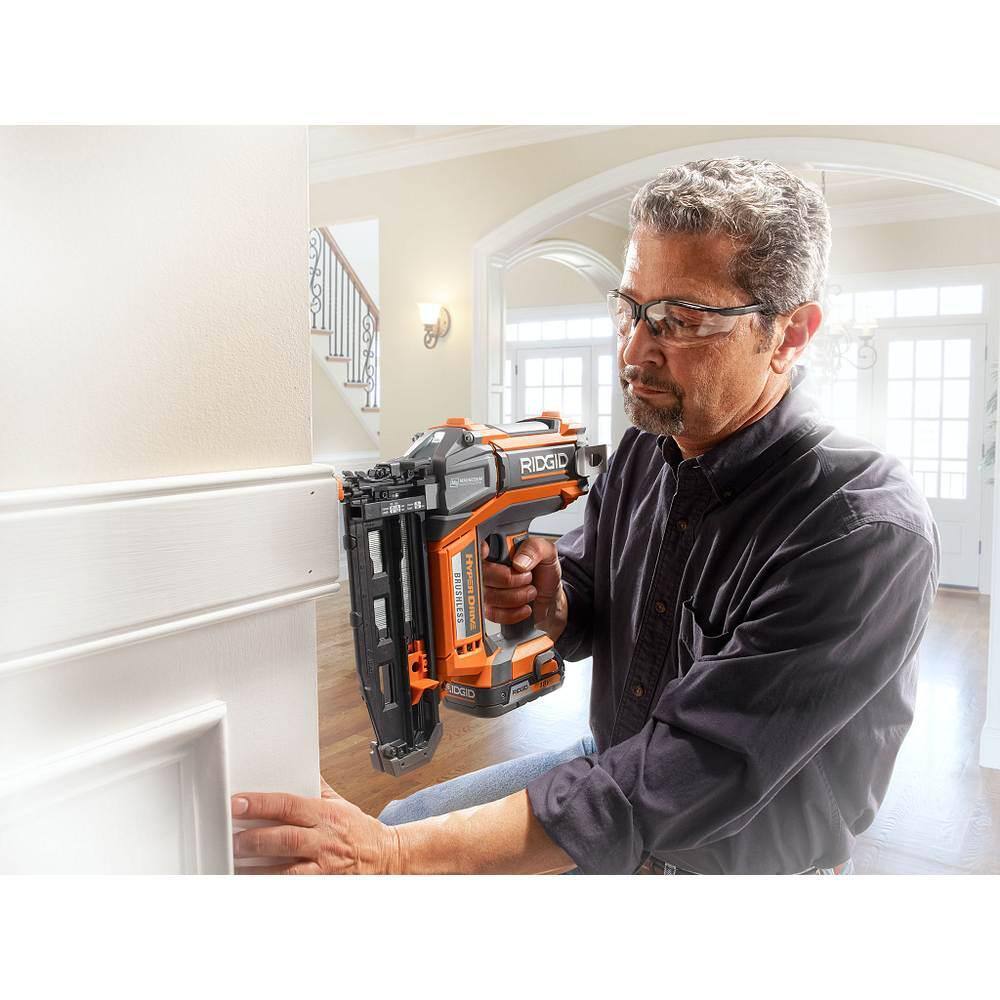 18V Brushless Cordless Brad And Finish Nailer Combo Kit With Battery And Charger