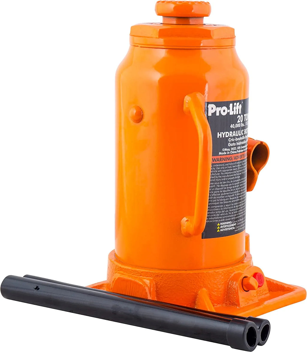 Pro-Lift 20 Ton Hydraulic Bottle Jack With Pump Handle - PL1020