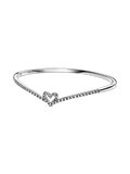 FINAL SALE - Sparkling Wishbone Heart Bangle