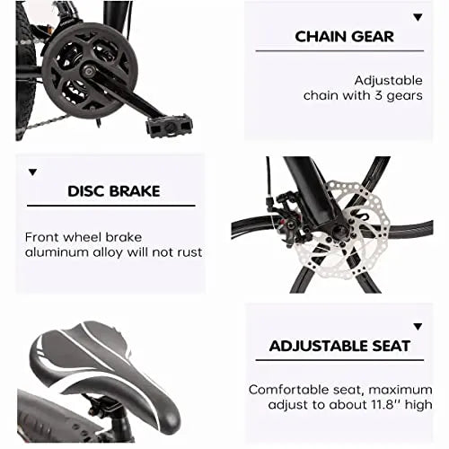 26-Inch Folding Mountain Bike, 21-Speed Dual Suspension