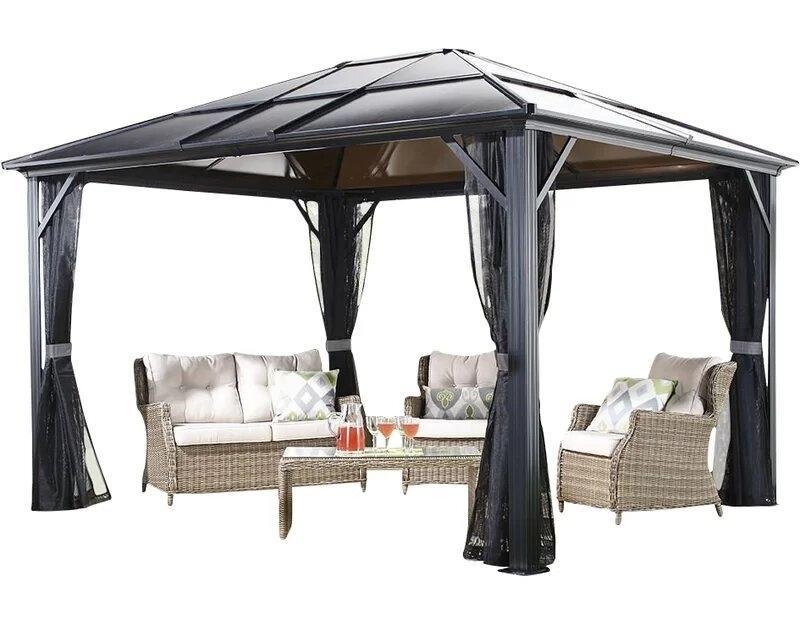 Aluminum Patio Gazebo 8.5' H x 10' W x 10' D - Wilmslow