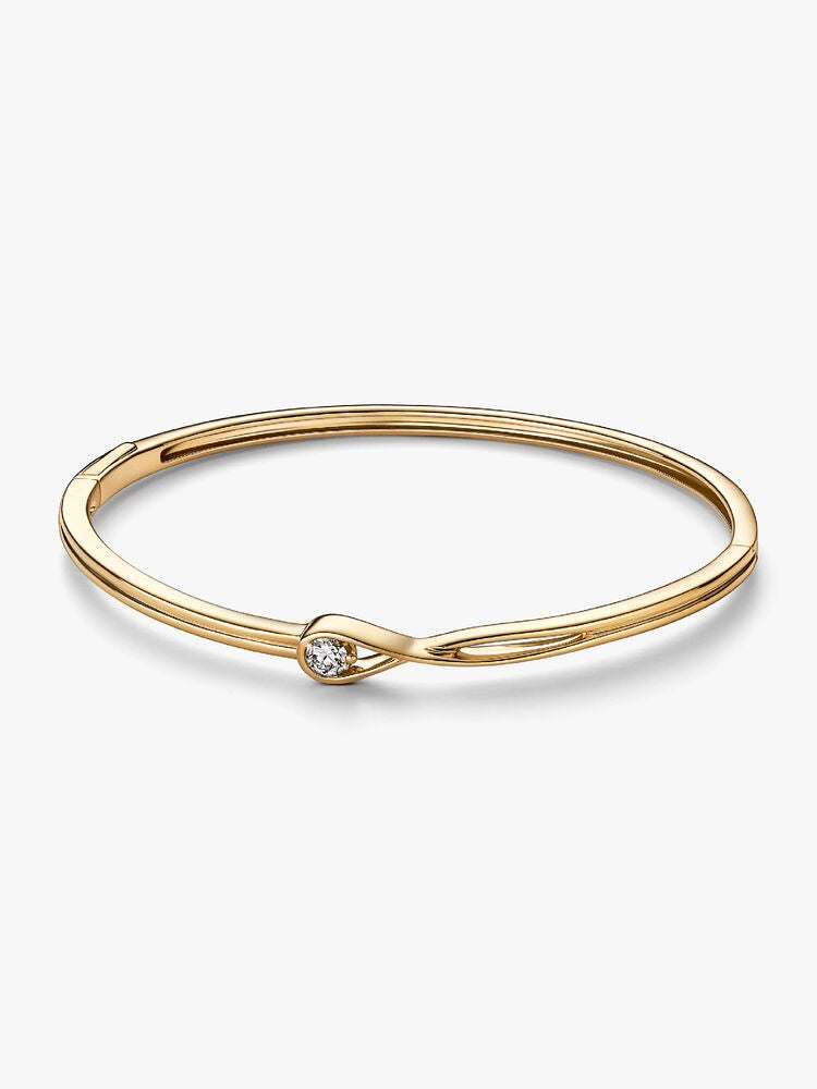 Pandora Infinite Lab-grown Diamond Bracelet and Ring Set 0.50 carat tw 14k Gold