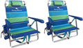 Tommy Bahama 2-Pack Backpack Beach Chairs With Storage Pouch And Towel Bar