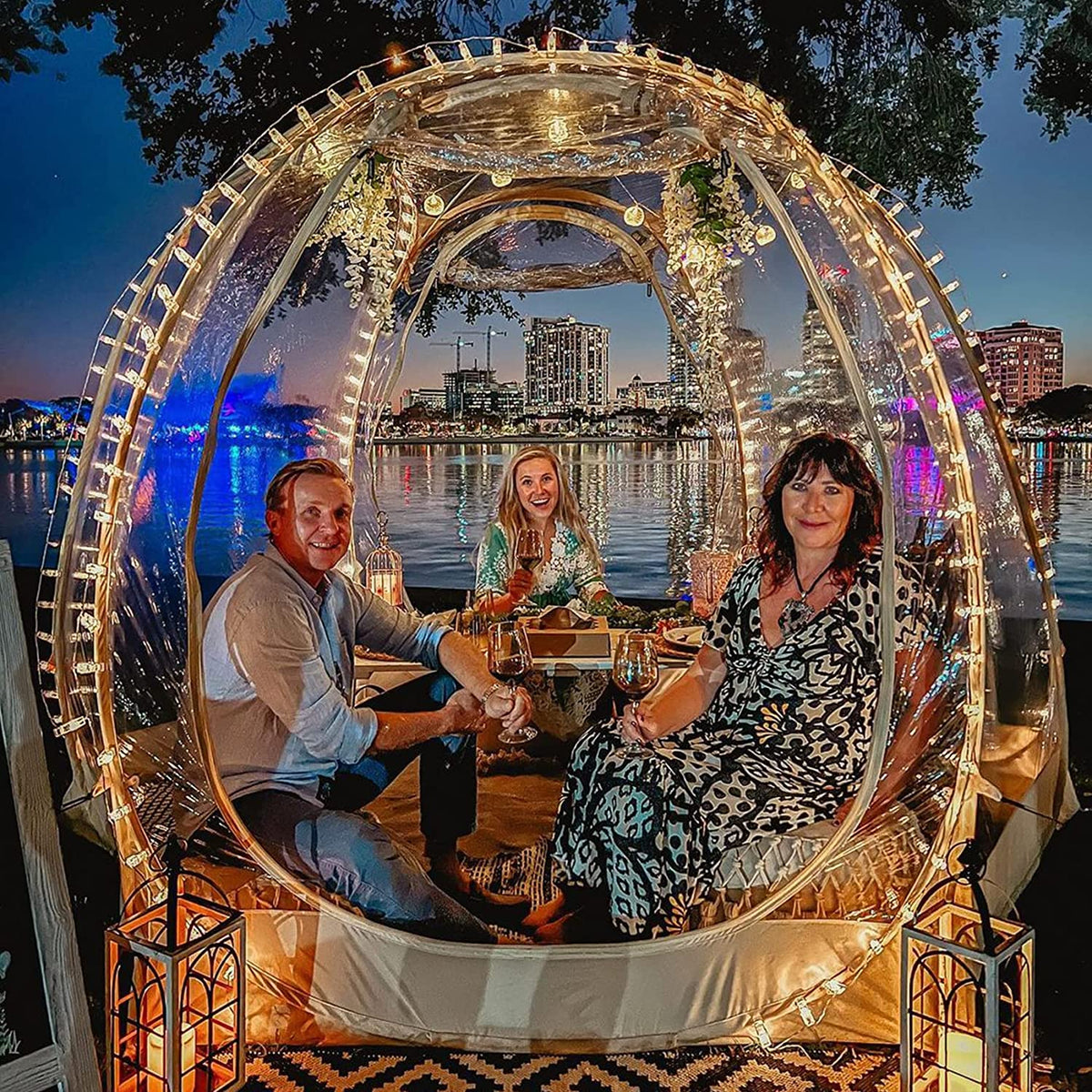 Alvantor Bubble Tent Pop Up Gazebo, 8-10 Person, 3.63.62.4H (m)