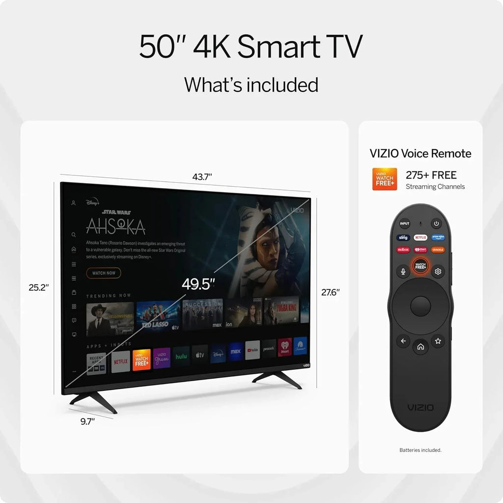 VIZIO 50 in 4K HDR Smart TV, Black - V4K50M-08