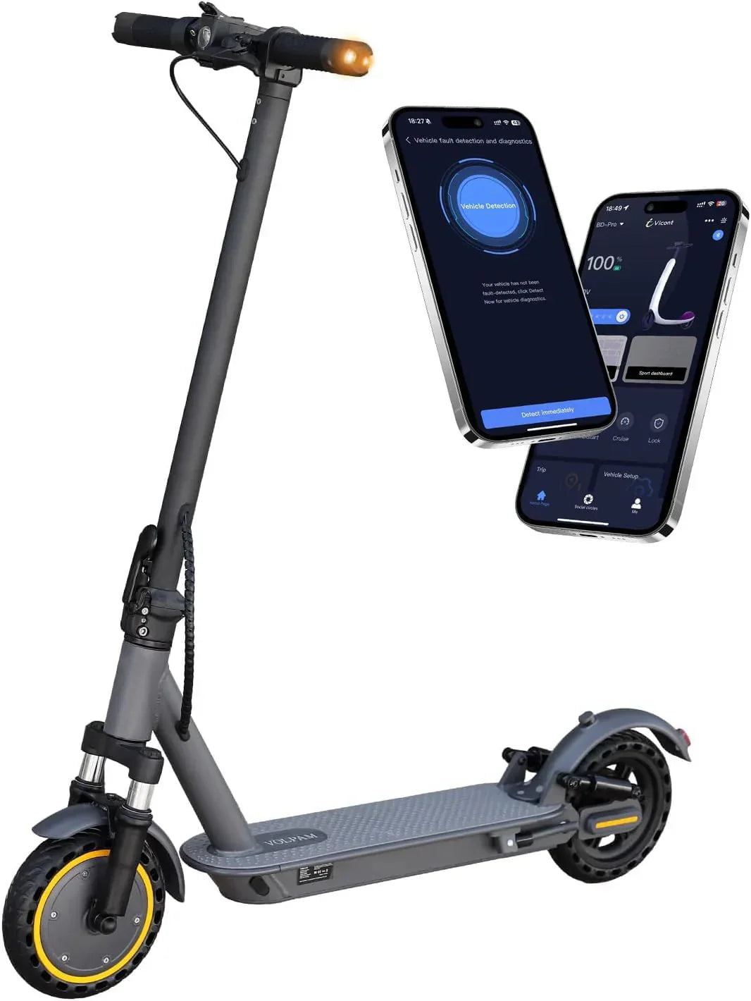 Electric Scooter 350W/500W Motor, 8.5/10 Solid Tires, 19/22 Mph, 28/21/12 Miles Range