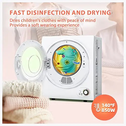 Euhomy Portable Clothes Dryer 110V 850W 1.5 cu.ft - Compact Laundry Dryer