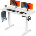 Electric Standing Desk 48 x 24 Inch Adjustable Height White With 3 Memory Controller