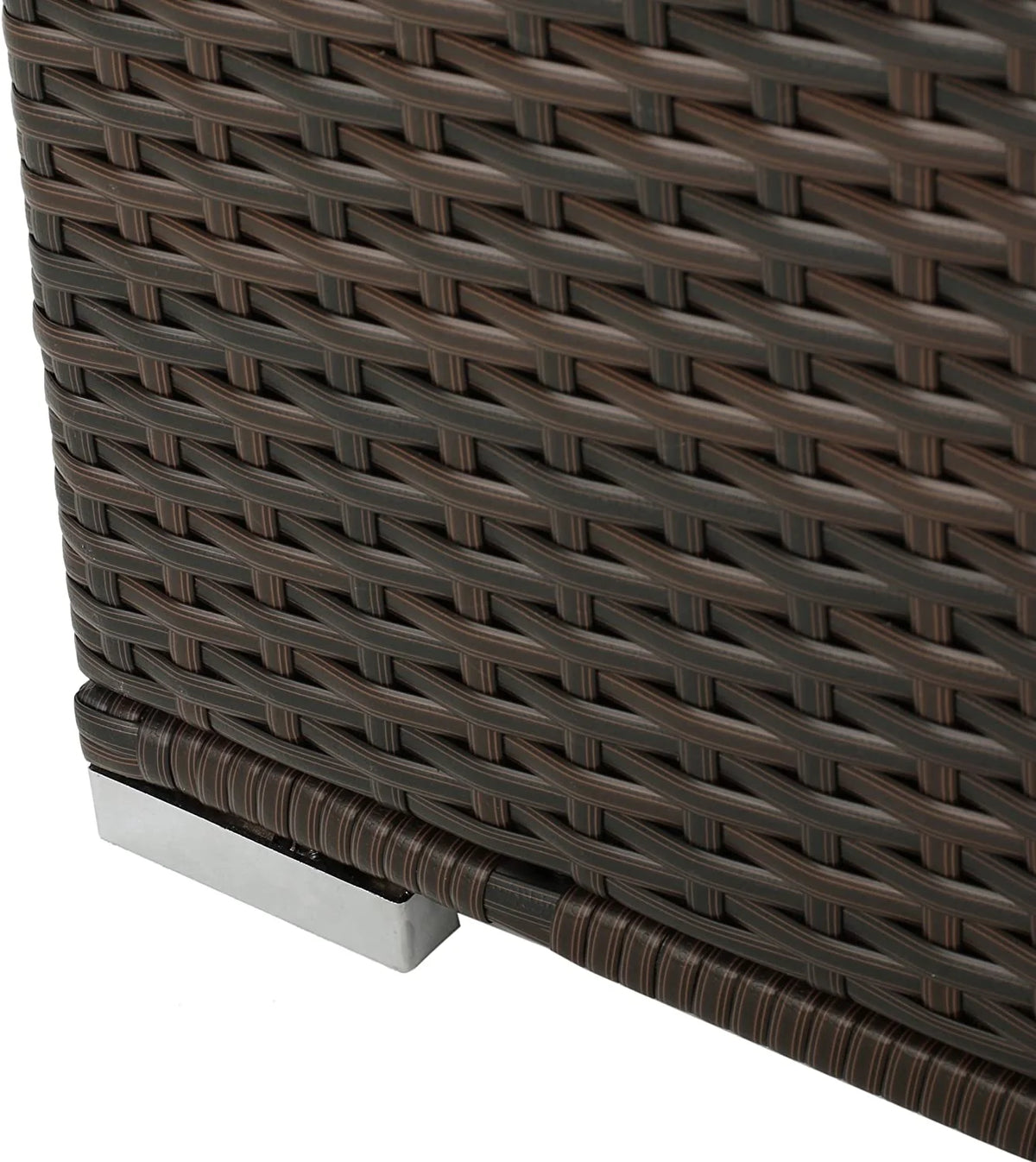Samoa Wicker Outdoor Storage Box, Multibrown, 33.45 D x 33.45 W x 24.30 H