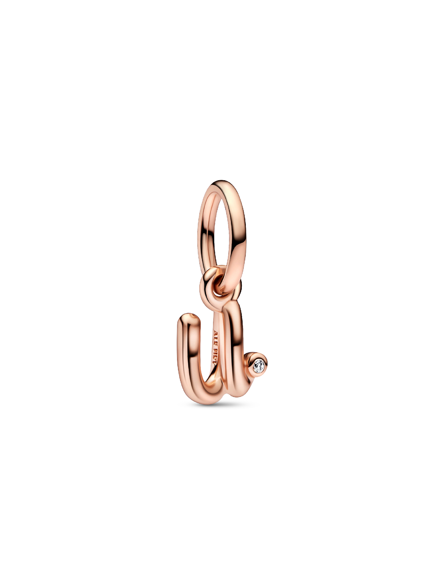 FINAL SALE - Letter U Script Alphabet Dangle Charm