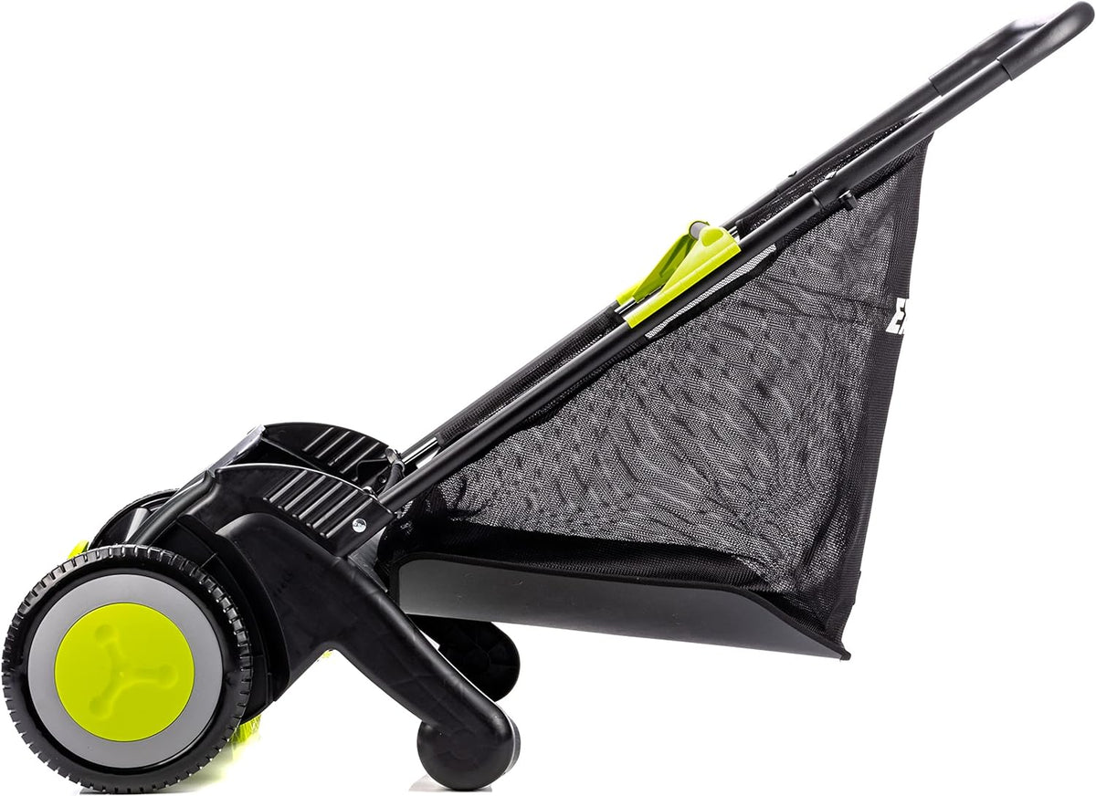 21-Inch Leaf And Grass Push Lawn Sweeper - Black