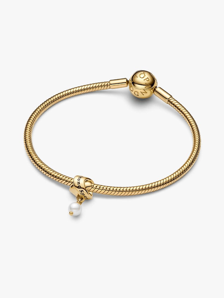 Treated Freshwater Cultured Pearl Ribbon Charm