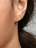 Open Heart Stud Earrings