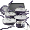 Rachael Ray Create Delicious Nonstick Cookware Set, 13 Piece, Purple Shimmer