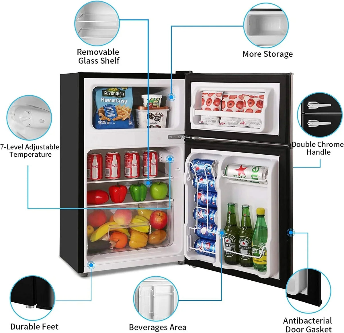 Compact Refrigerator With Freezer - F6893