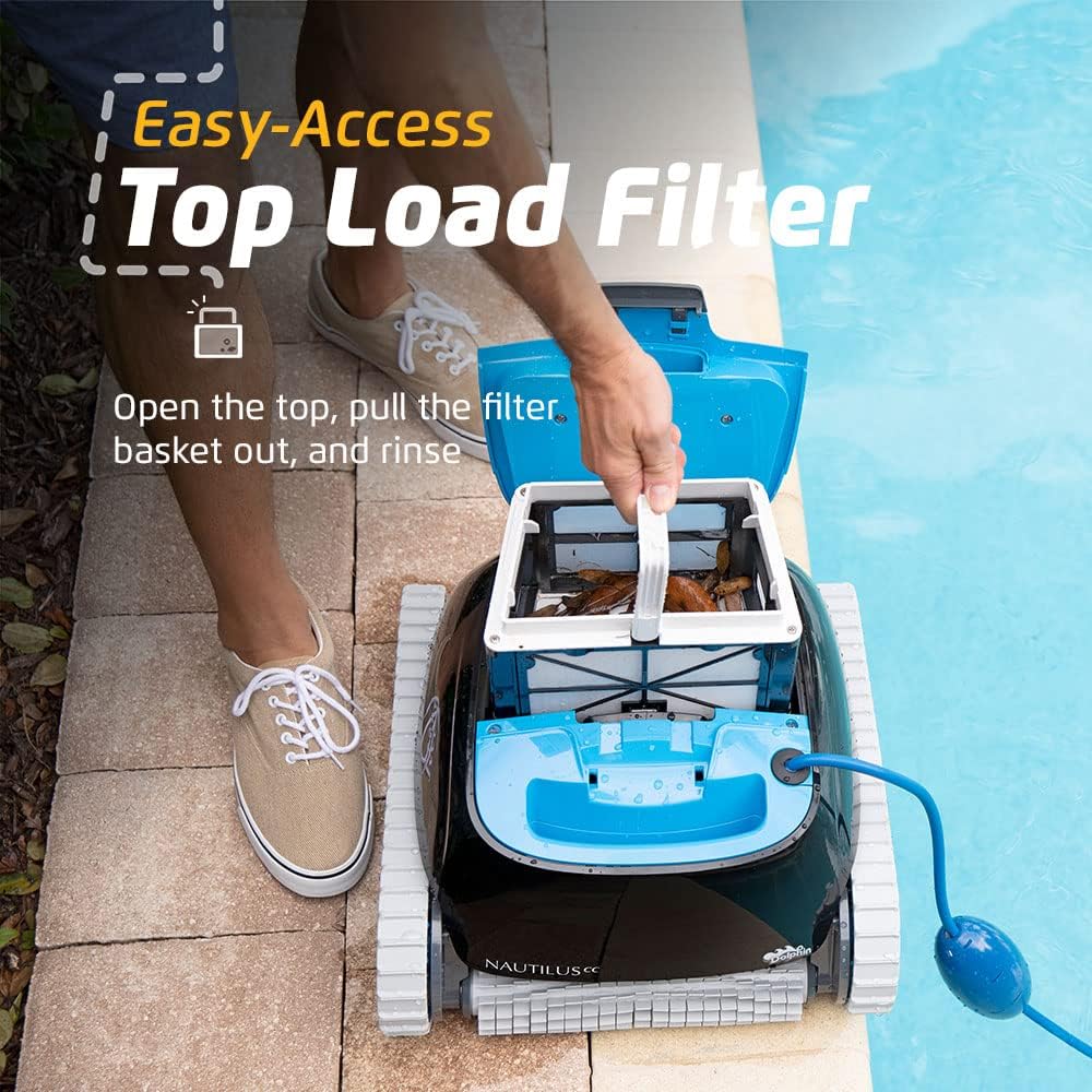 Dolphin Robotic Pool Vacuum Cleaner For Pools Up To 33 ft, Wall Climbing - Nautilus CC 99996113-US