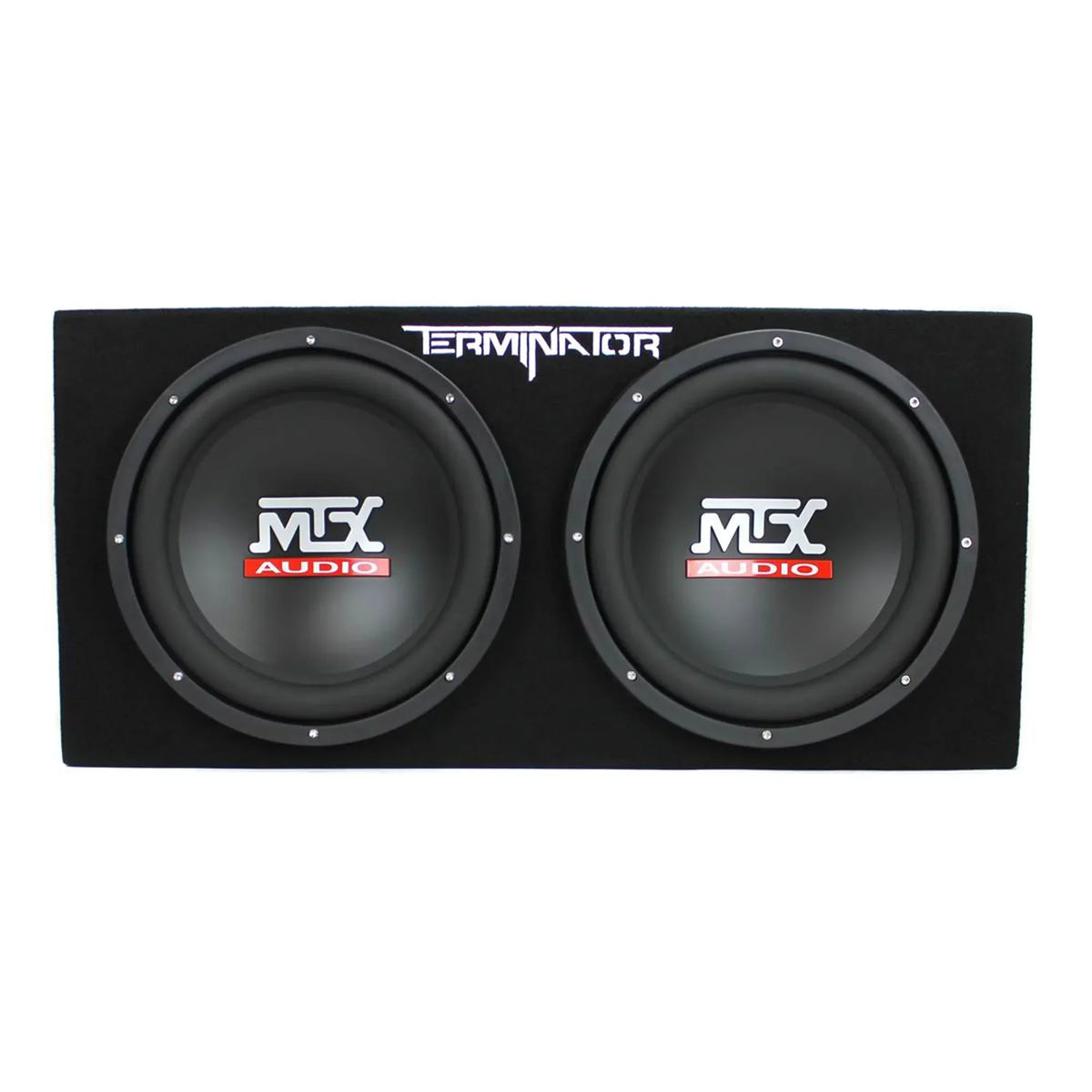 MTX Dual 12in Loaded Car Subwoofer Enclosure With Amplifier And Amp Kit - TNP212D2