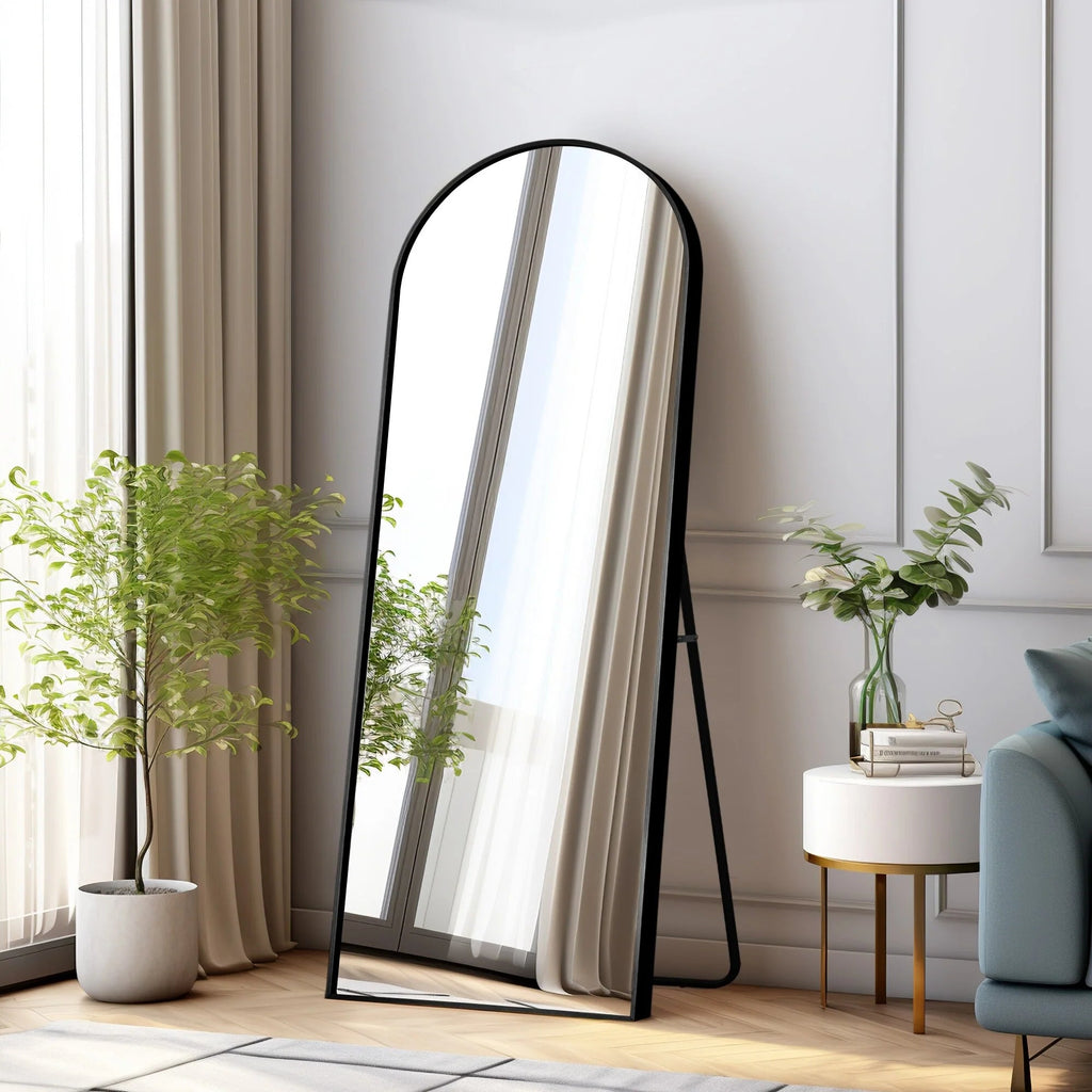 Arched Full-Length Floor Mirror - Standing And Wall-Mounted