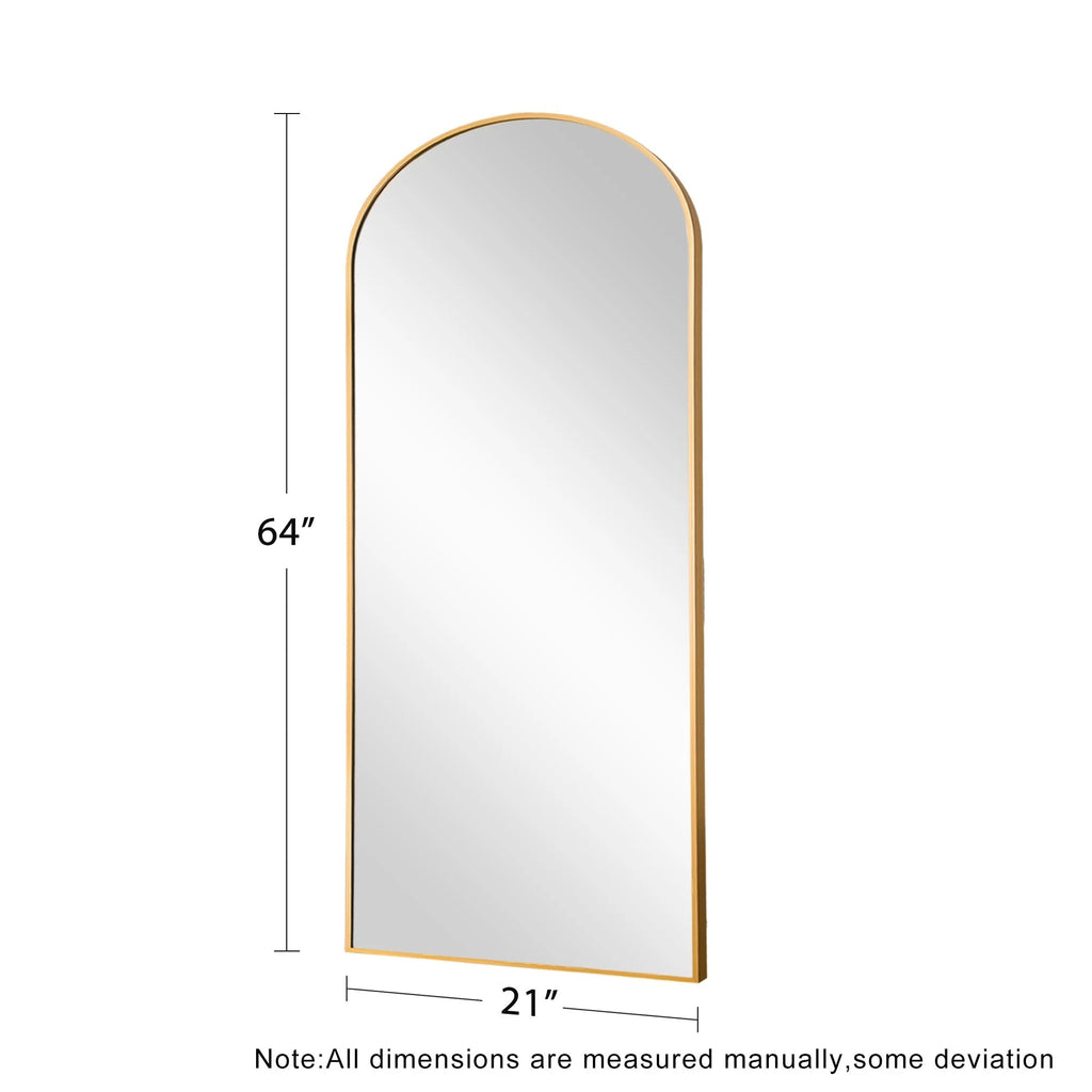 Arched Full-Length Floor Mirror - Standing And Wall-Mounted