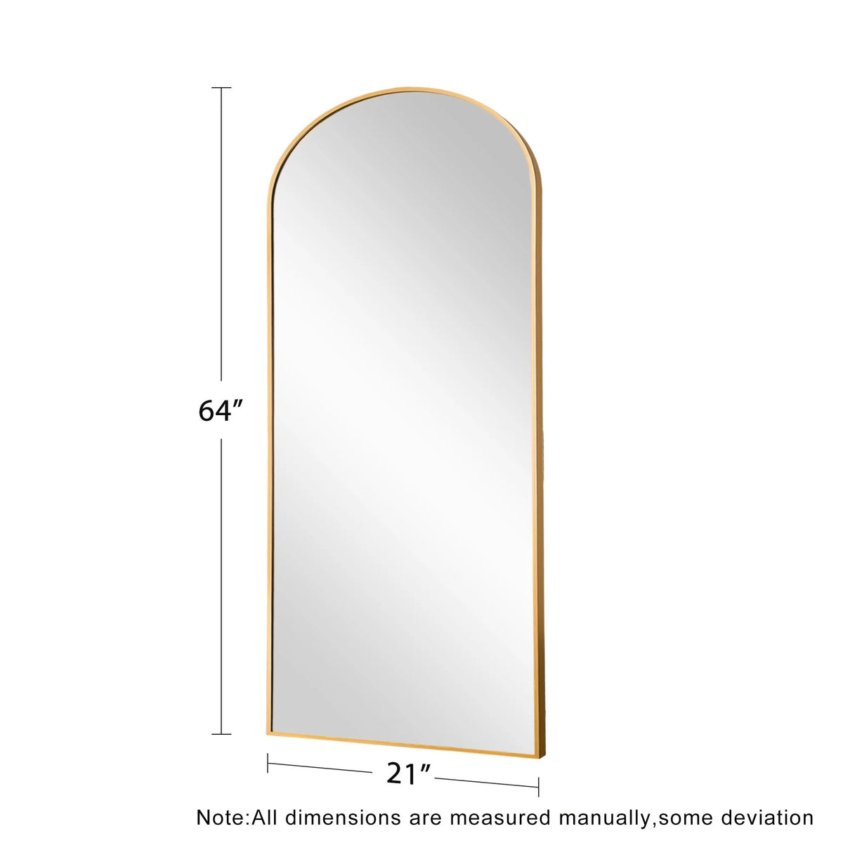 Arched Full-Length Floor Mirror - Standing And Wall-Mounted