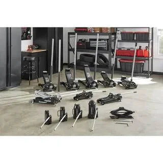 Husky 3-Ton Aluminum and Steel Car Jack, 4 in. to 18-1/2 - HPL4751