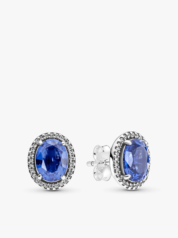 Sparkling Statement Halo Stud Earrings