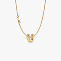 Letter U Charm Necklace