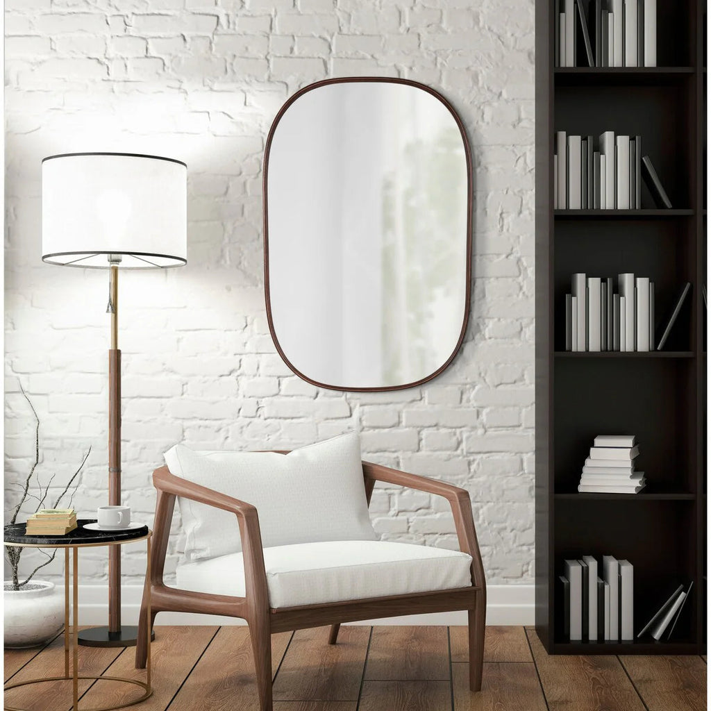 Capsule Framed Wall Mirror, 16x48, 18x24, 22x34, 24x36, Black, Bronze, Gold, Gray, Silver, Antique-Bronze