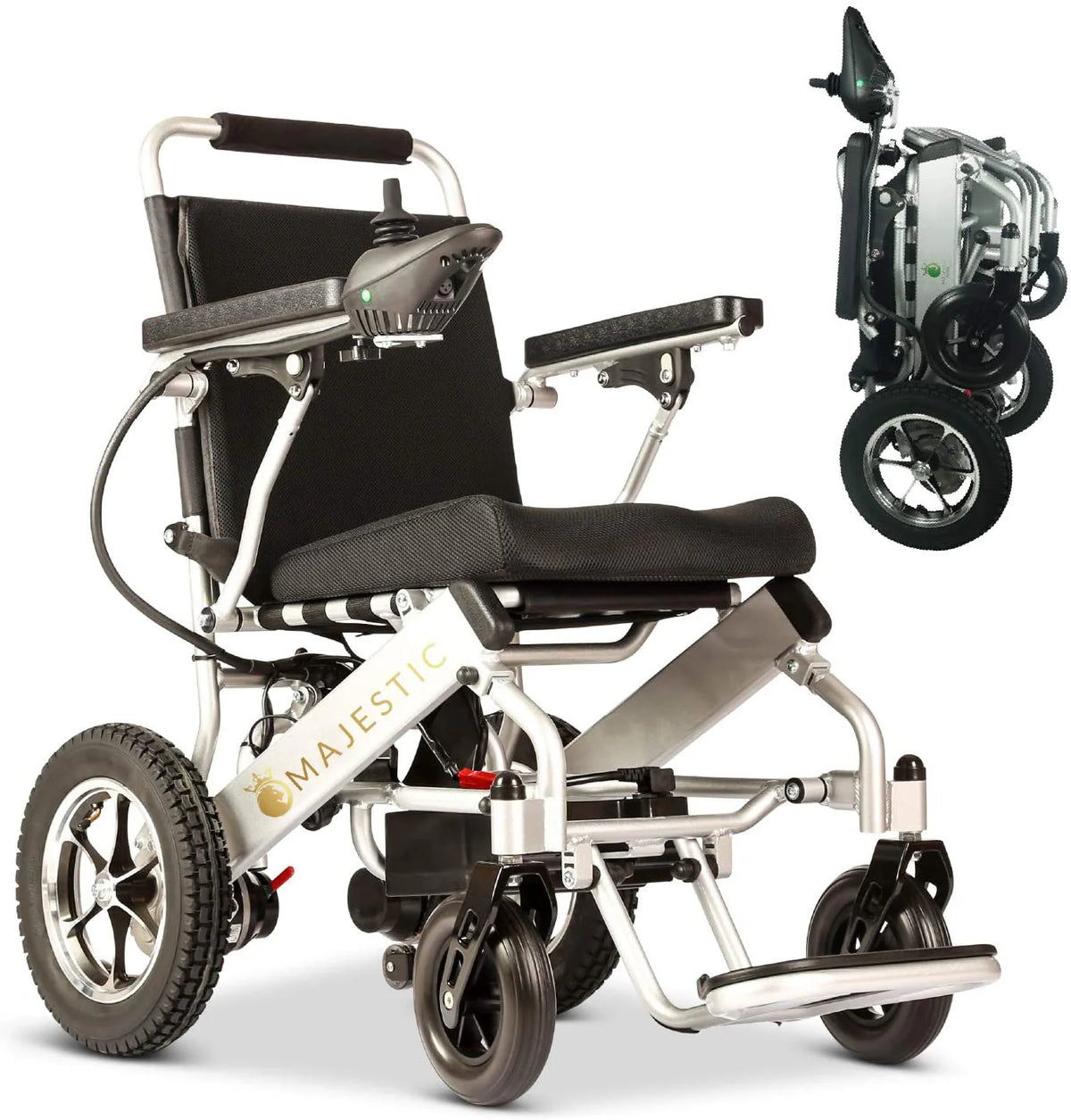 Comfy Go Folding Electric Power Wheelchair, 17.5 Seat Width