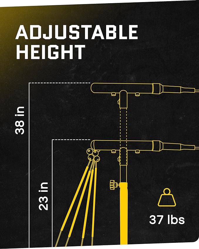 Adjustable Height Baseball And Softball Swing Trainer, 23-38 in - Batting Practice Equipment
