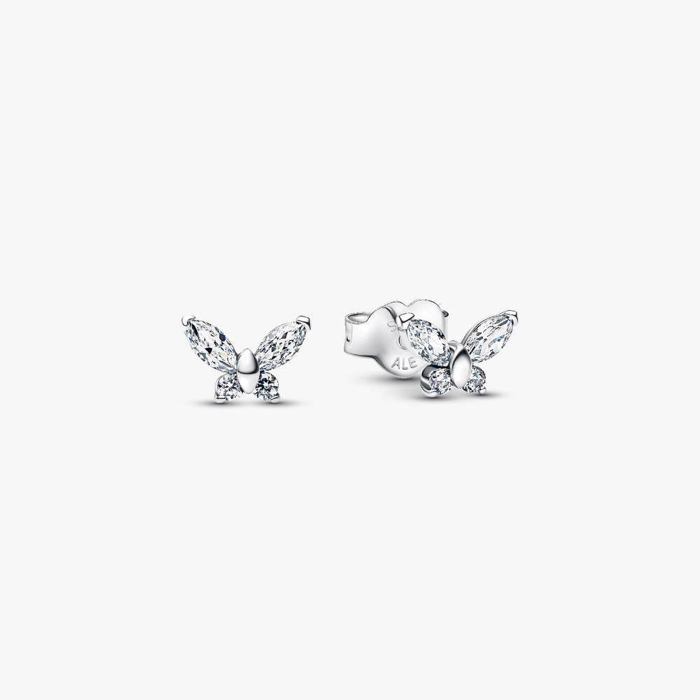Sparkling Clear Butterfly Jewelry Set