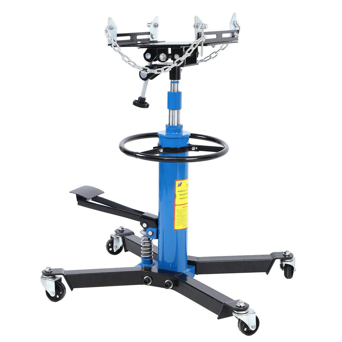 Hydraulic Car Transmission Jack Vertical Lift, 1660 Pounds, 33-70 in, Blue