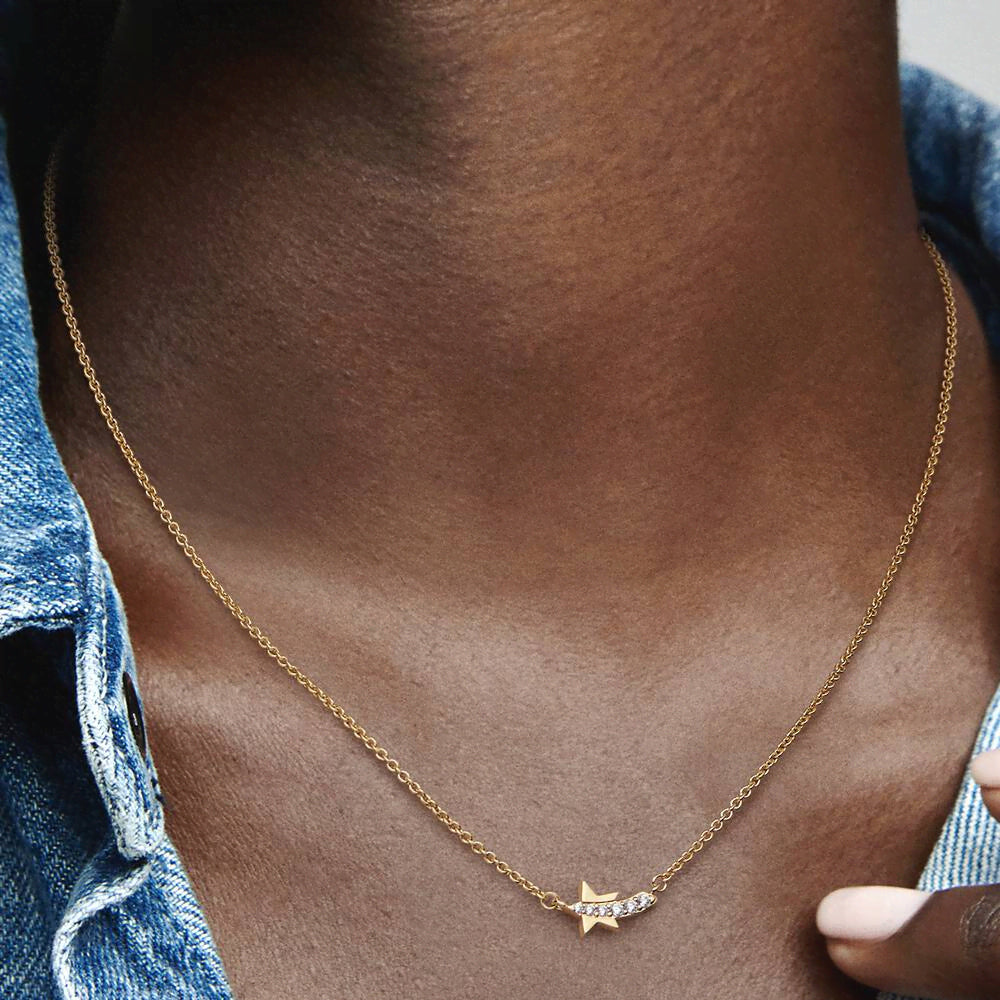 FINAL SALE - Shooting Star Pavé Collier Necklace