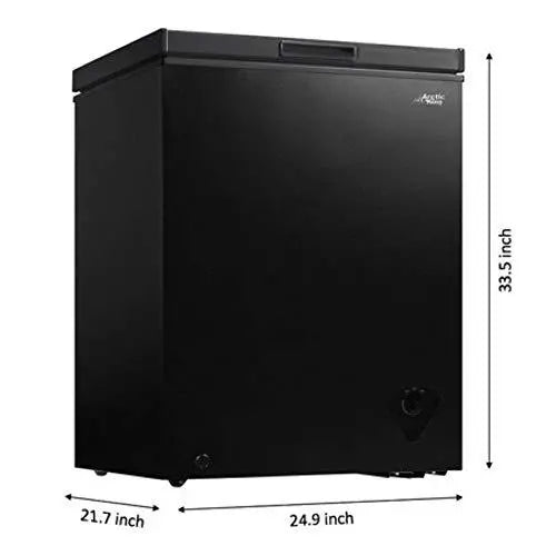 Compact 5 Cubic Foot Chest Freezer - Black