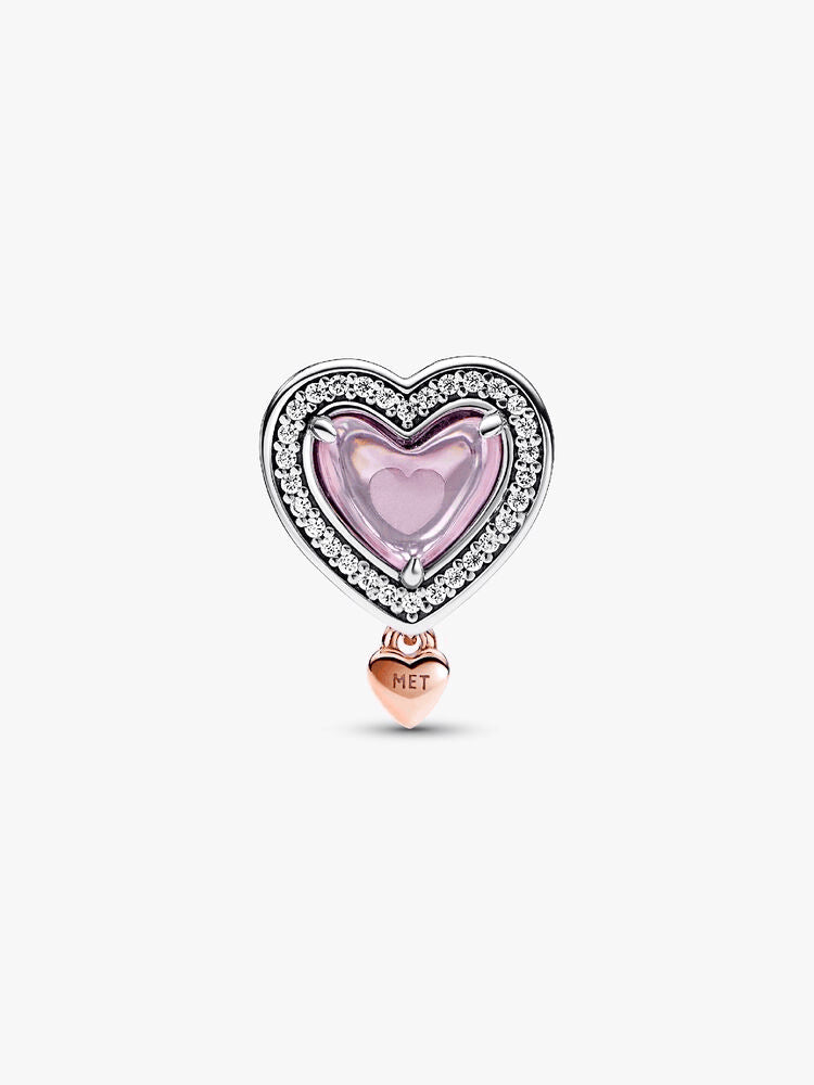 Two-tone Openwork Mom & Heart Charm