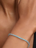 Sparkling Light Blue Tennis Bracelet