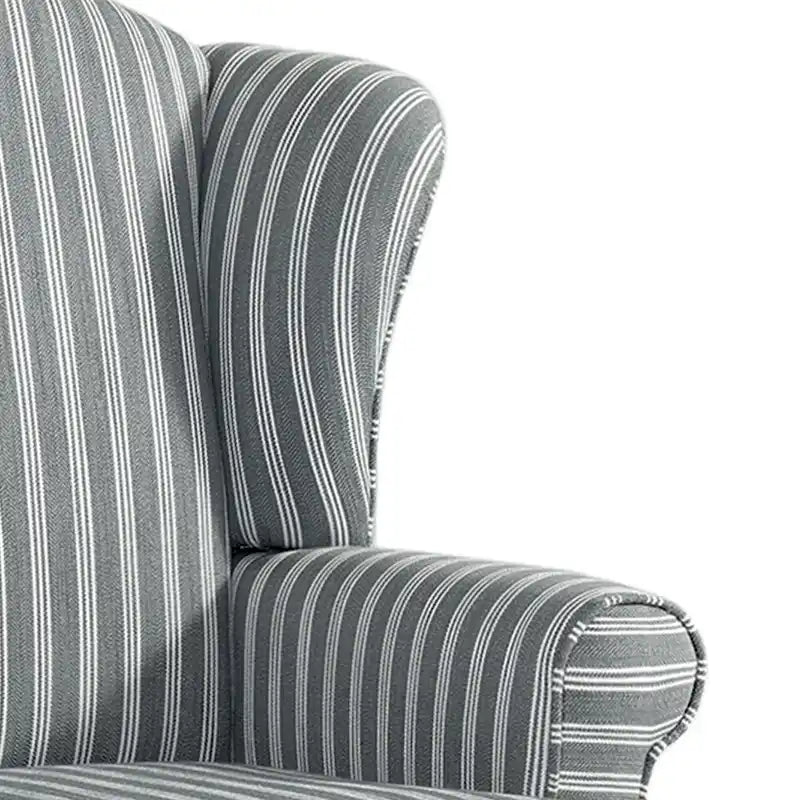 Traditional Wingback Upholstered Accent Chairs, Set of 2, 31 W x 31.8 D x 42.9 H