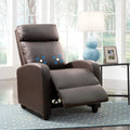 Massage Recliner Chair With PU Faux Leather Upholstery And Padded Seat