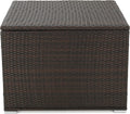 Samoa Wicker Outdoor Storage Box, Multibrown, 33.45 D x 33.45 W x 24.30 H