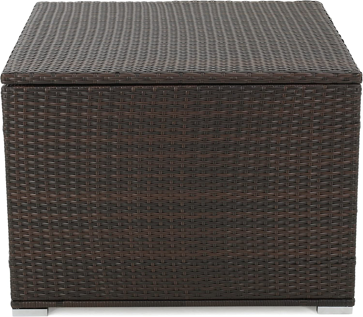 Samoa Wicker Outdoor Storage Box, Multibrown, 33.45 D x 33.45 W x 24.30 H