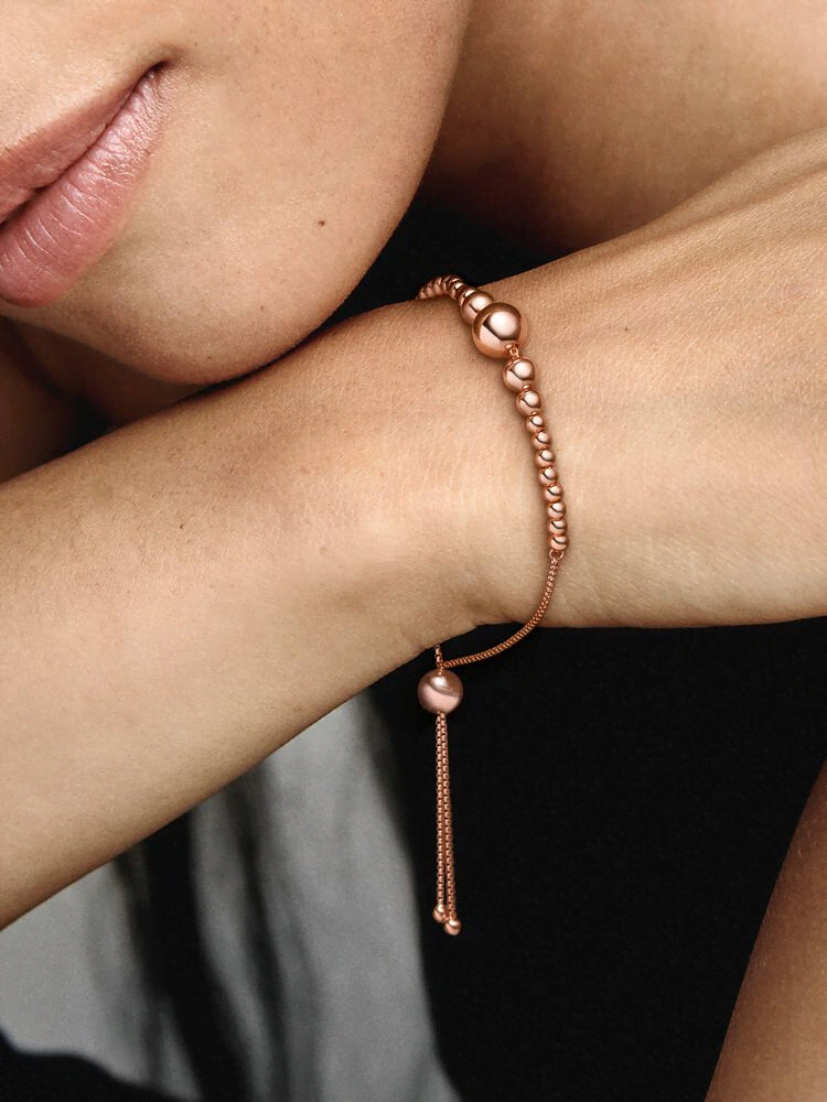 FINAL SALE - String of Beads Slider Bracelet