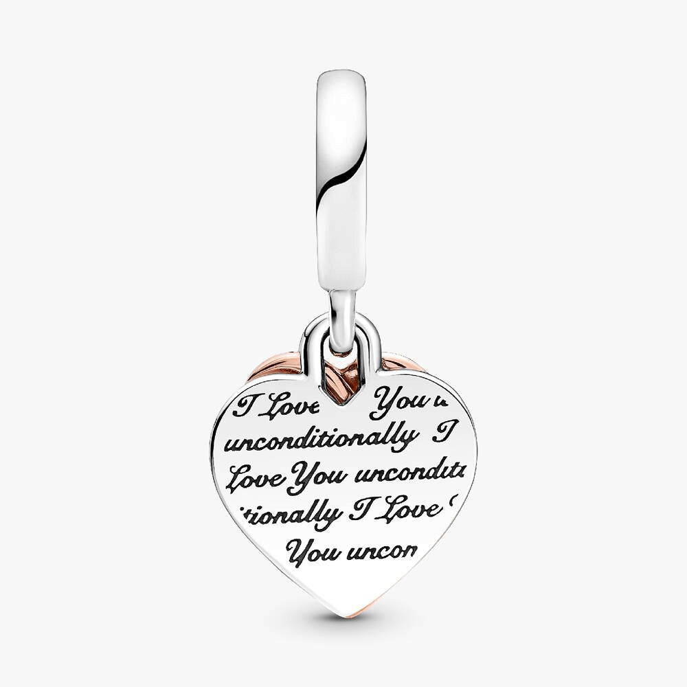 FINAL SALE - Entwined Hearts Double Dangle Charm