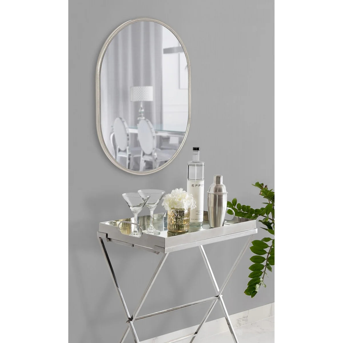 Capsule Framed Wall Mirror, 16x48, 18x24, 22x34, 24x36, Black, Bronze, Gold, Gray, Silver, Antique-Bronze